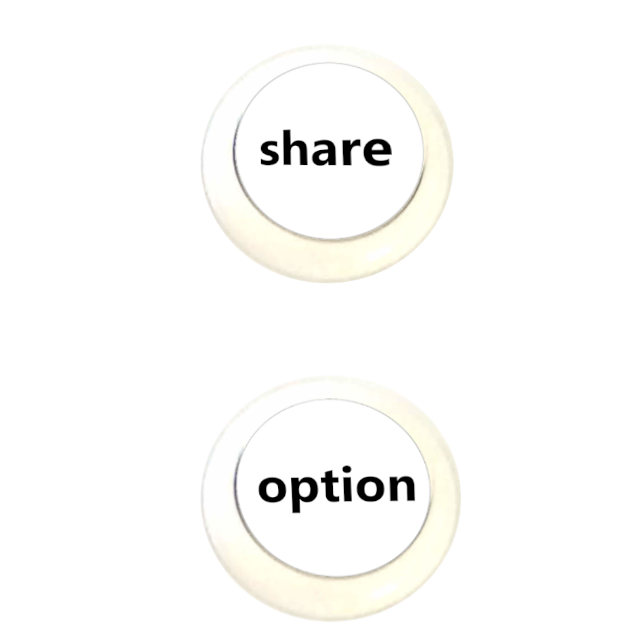 2 boutons - Option, Share