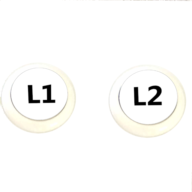 2 boutons L1 L2 - horizontal