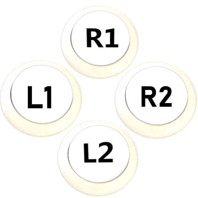 4 boutons L1 L2 R1 R2