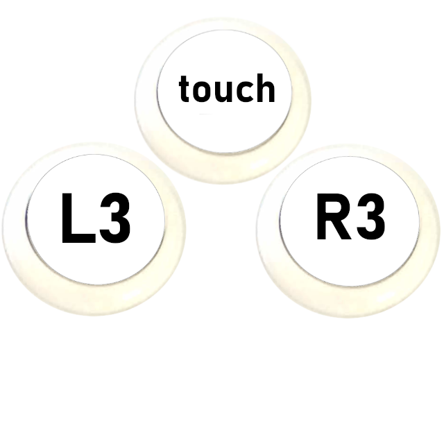 3 boutons - L3 R3 et Touch Pad